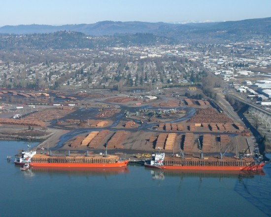 Shipping around Longview could expand beyond logs and other products to include sending coal to China.Credit: Sam Beebe/Wikimedia Commons