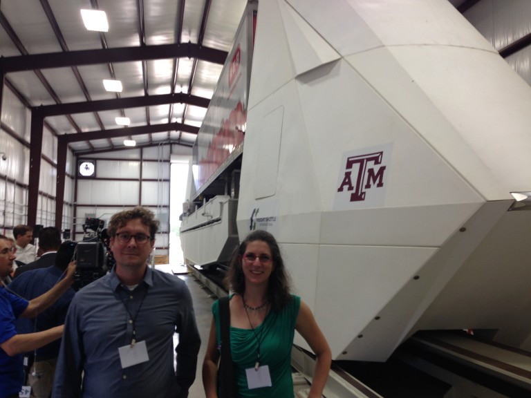 Adrian Shelly and Stephanie Thomas at Texas A&M University