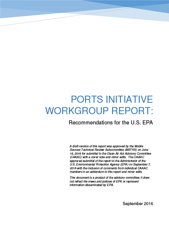 Ports Initiative Workgroup Report