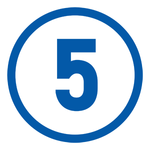 Icons Numbers Blue